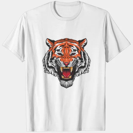 Angry Tiger Head - Asia Bengal Tiger mean blood T-shirt