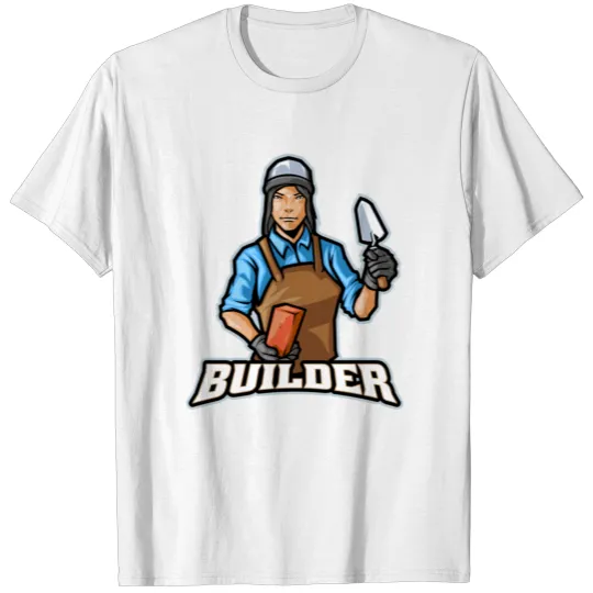 Discover Builder worker brick and shovel landscaper T-shirt
