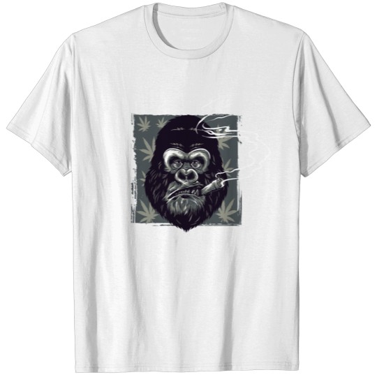 Discover Gorilla Smoking Weed T-shirt