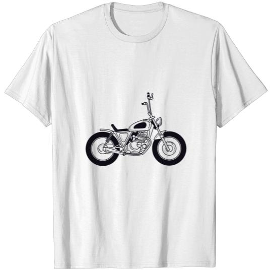 Discover Old Style Motorbike Sketch T-shirt