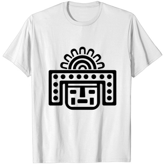 Discover Aztec Head with Headdress T-shirt