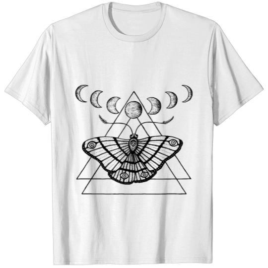 Discover Moth with moon phases by Nikki-Luka T-shirt