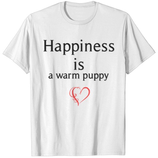 Discover Happiness is a warm puppy T-shirt