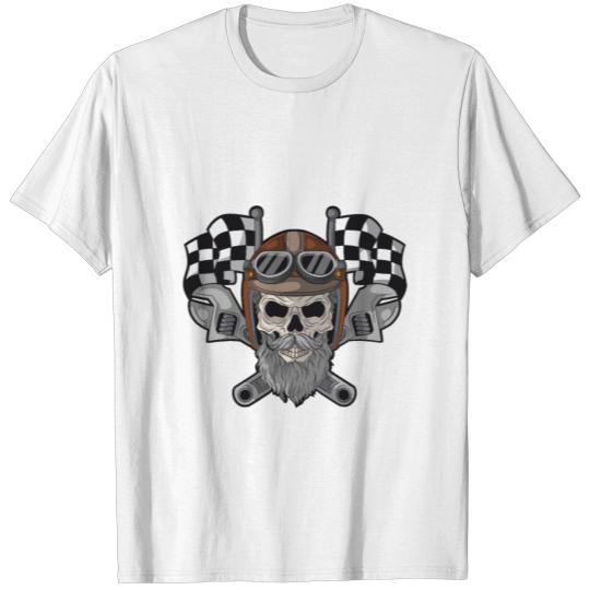 Discover Skull Motor Racing T-shirt