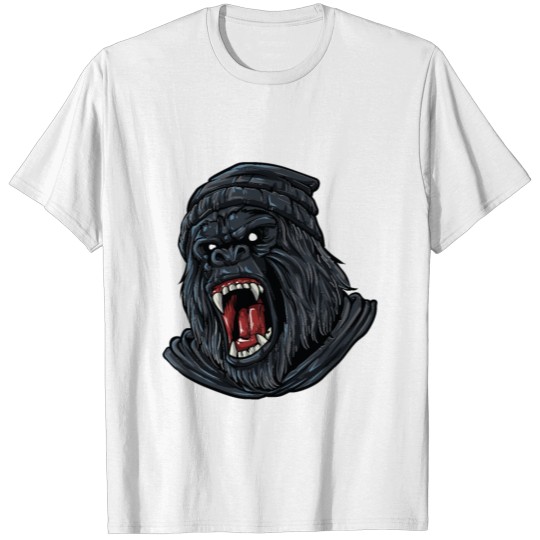 Discover Gorillas Angry Gorilla Beanie T-shirt