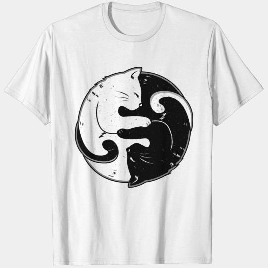 Ying Yang Cat Lover Yin Yang Balance T-shirt