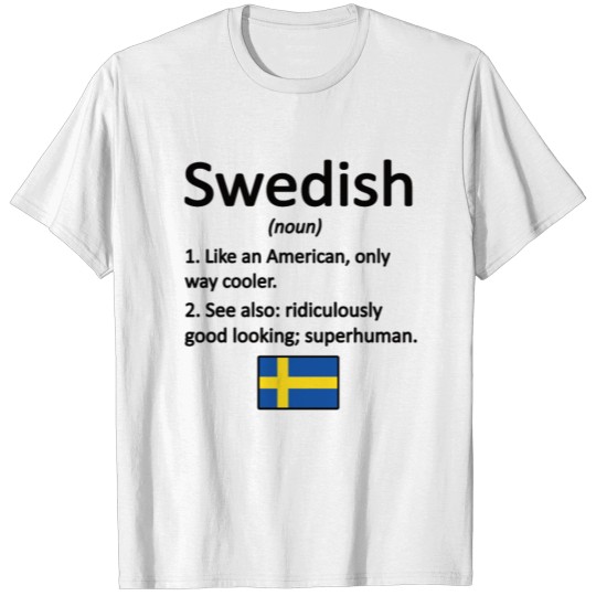 Discover Proud Swedish Roots Sweden Flag Swedish Heritage T-shirt