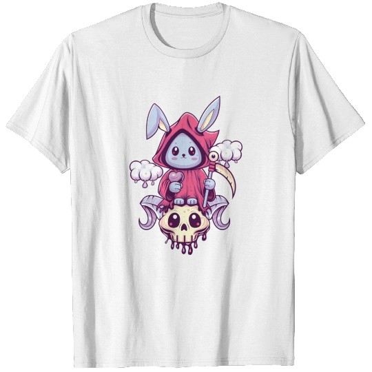 Cute Creepy Rabbit Skull Menhera Occult T-shirt