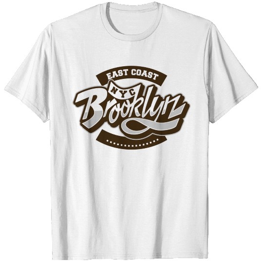 Brooklyn east coast custom script lettering T-shirt