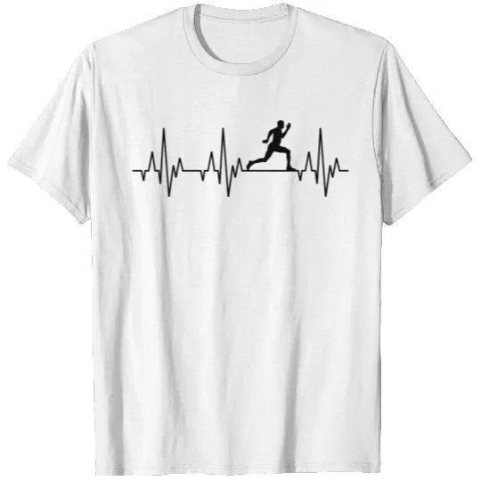 Heartbeat Jogging Running Fitness Workout Cardio T-shirt