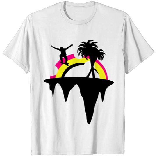 Discover Skater, Island Paradise, Retro T-shirt