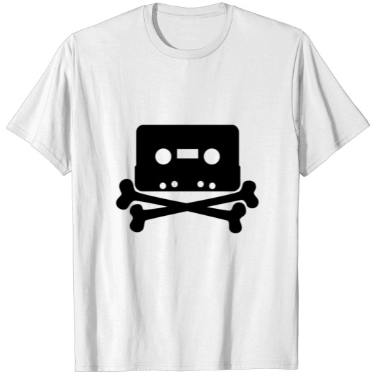 Discover Cassette And Cross Bones T-shirt