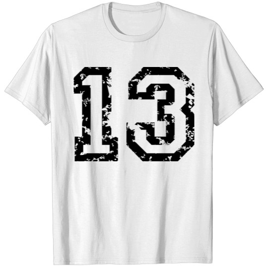 Discover Number 13 Thirteen 13th Birthday (Black&White) T-shirt