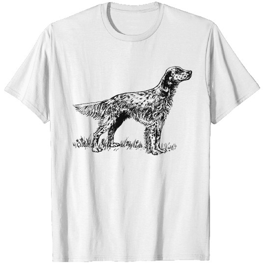 English setter dog T-shirt