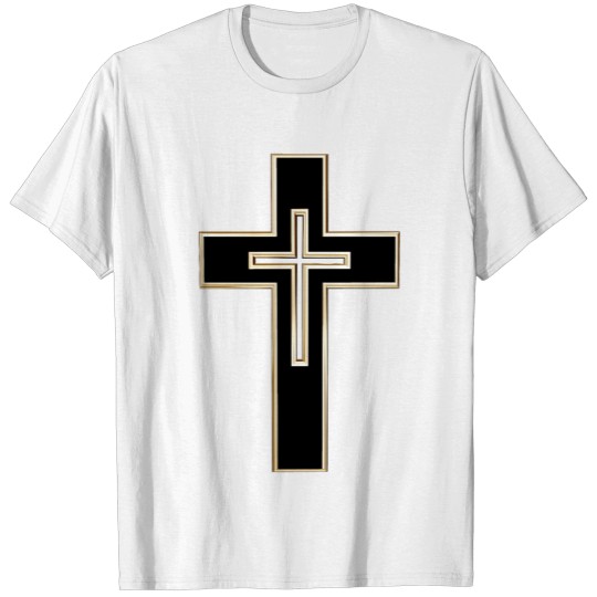 Discover Black Christian cross T-shirt