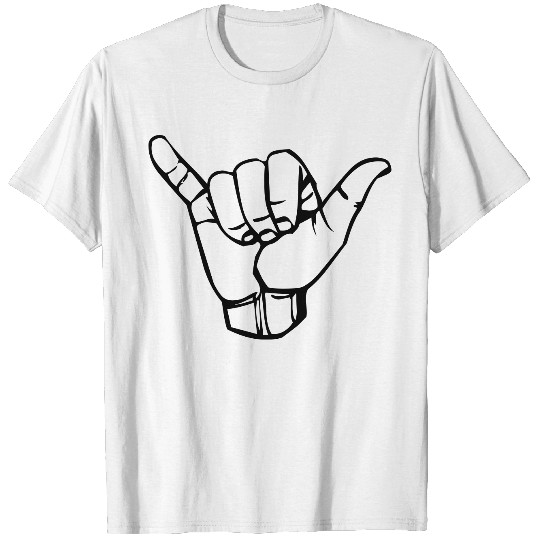 Sign language Y, hang loose T-shirt