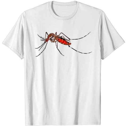 Discover cartoon mosquito spreading Aedes aegypti T-shirt