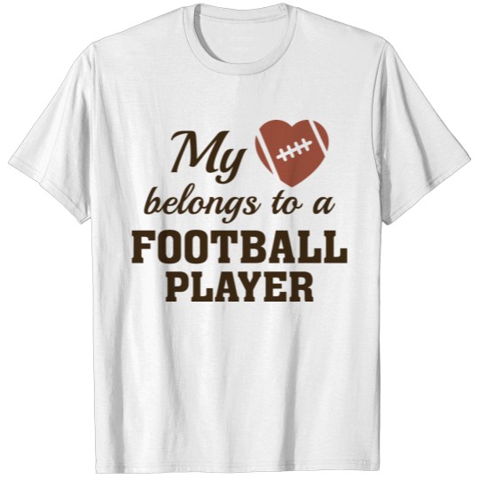Discover Heart Belongs Football T-shirt