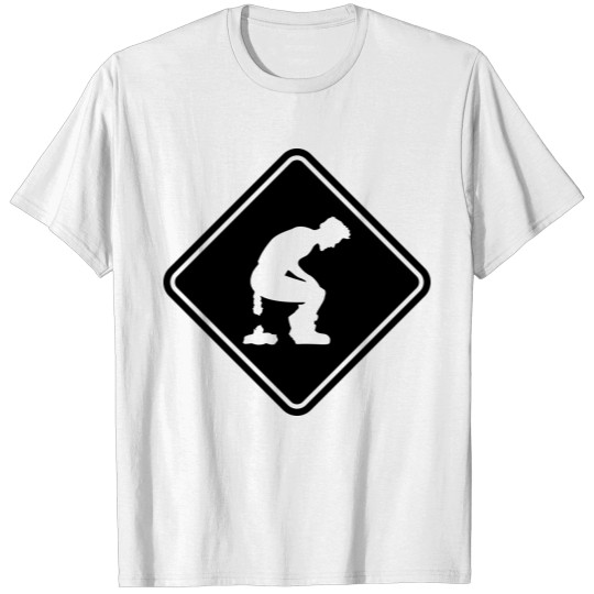 Discover Danger warning sign board logo caution caution zon T-shirt