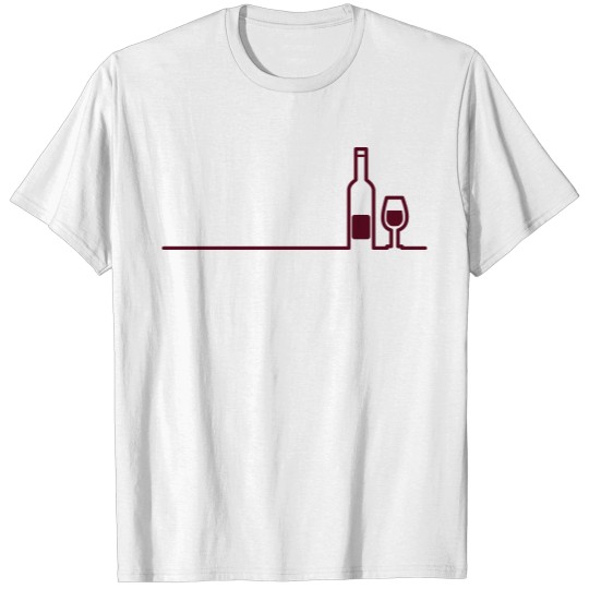 Discover Wine bottle and glass T-shirt