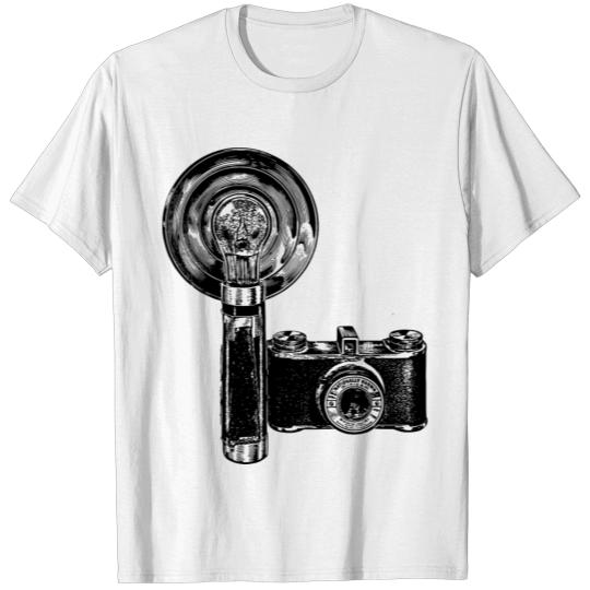 Discover Old Flash Camera T-shirt