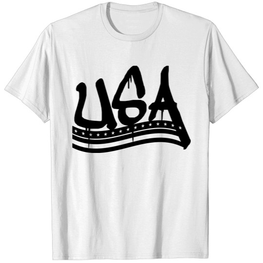 Discover graffiti text banner usa united states america 3 c T-shirt