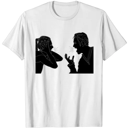 Discover Couple Arguing By mstlion Silhouette T-shirt