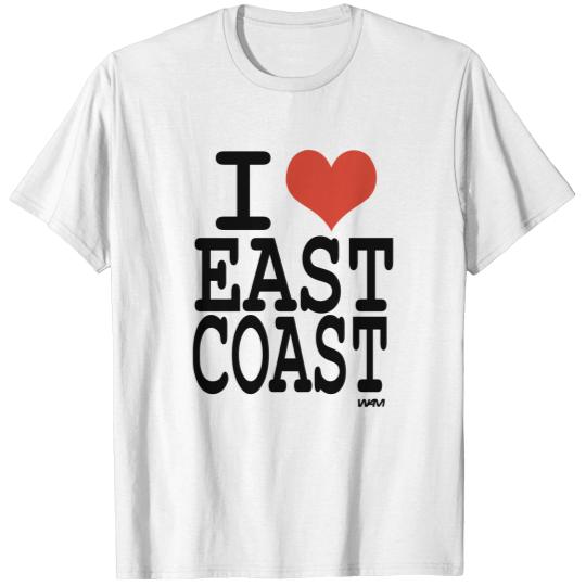 i love east coast by wam T-shirt