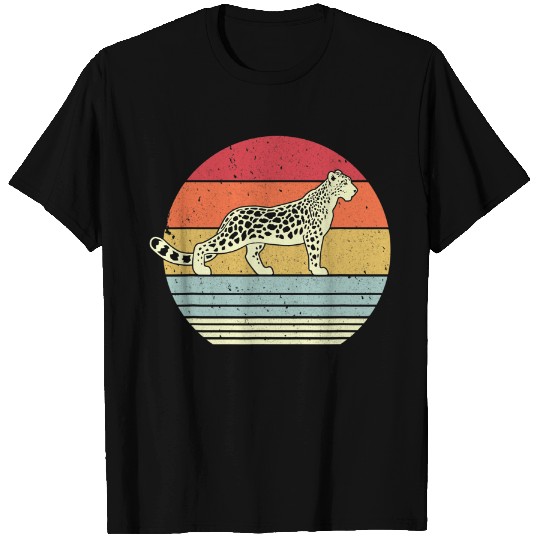 Snow Leopard Shirt. Retro Style T Shirt