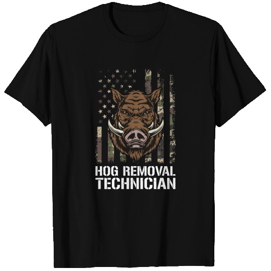 Hog Hunting American Flag, boar hunting T-shirt