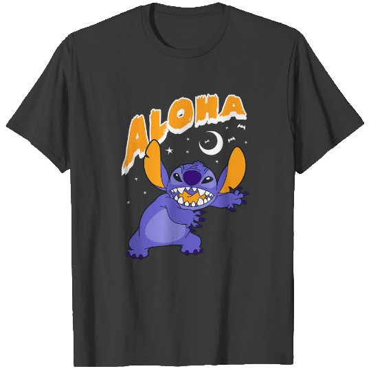 Discover Disney Lilo Stitch Halloween Aloha Spooky Text T-Shirts
