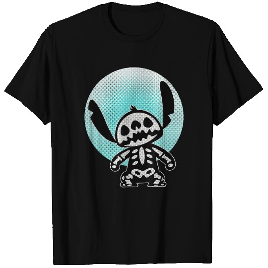 Disney Stitch Skeleton Halftone T-Shirts