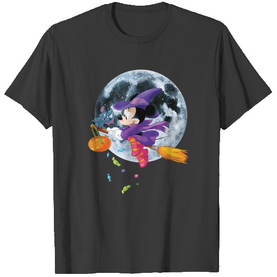 Discover Disney Minnie Mouse Halloween Moonlight Broomsti T-Shirts