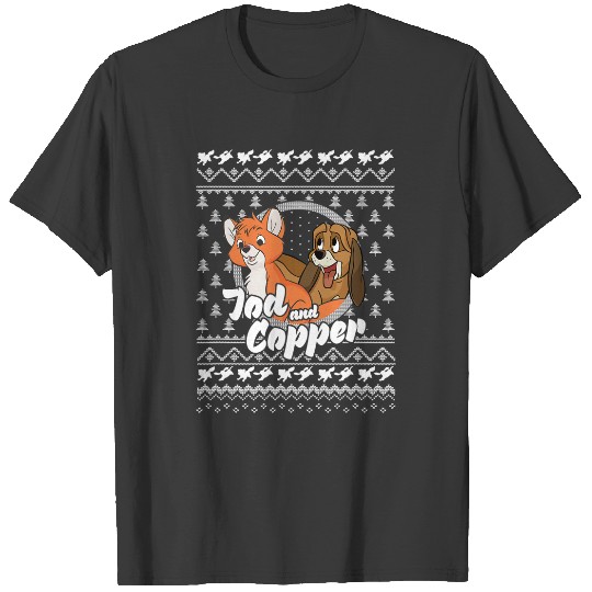 Disney The Fox and the Hound Christmas Tod And Copper Logo T-Shirts