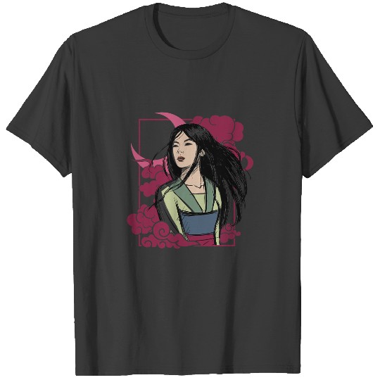 Disney Mulan Moon Portrait Front And Back T-Shirts