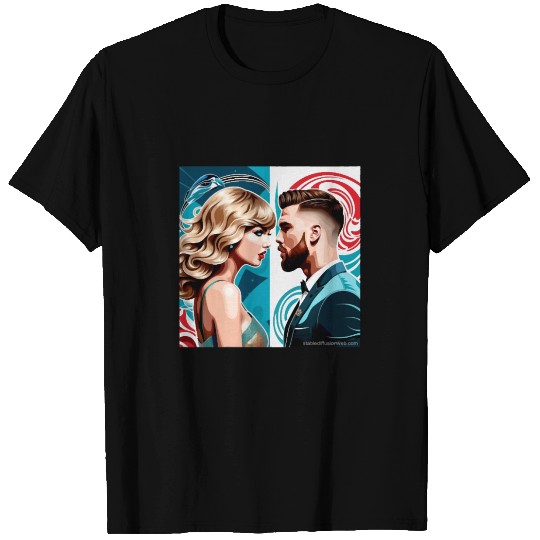 taylorr Swift and Travis Kelce art T-Shirts