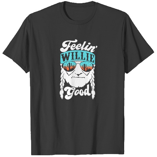 Women T Shirts, Feelin' Willie Good Letter Printed Graphic Vest Top Casual T Shirts, Gray