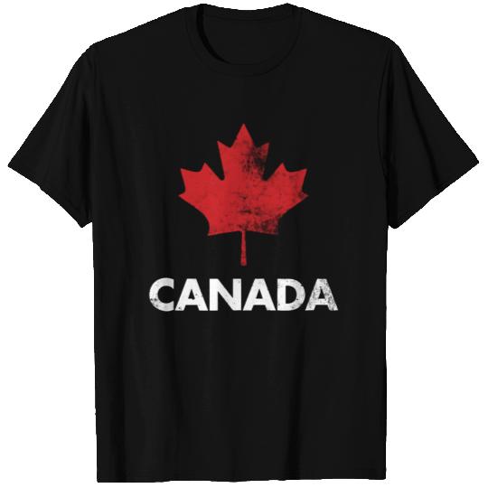 Vintage Retro Canadian Maple Leaf Shirt Canada Flag T-shirt