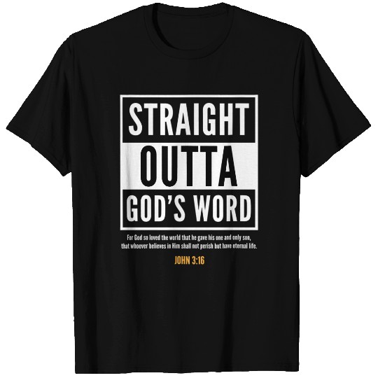 Straight Putta Gods Word Christian T-Shirt