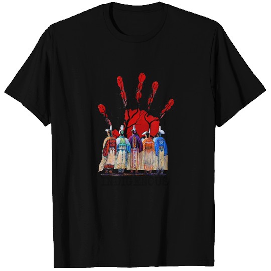Native American Indigenous Red Hand T Shirt