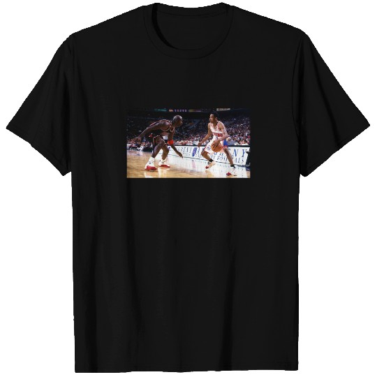 Allen Iverson crossing over Michael Jordan graphic t shirt