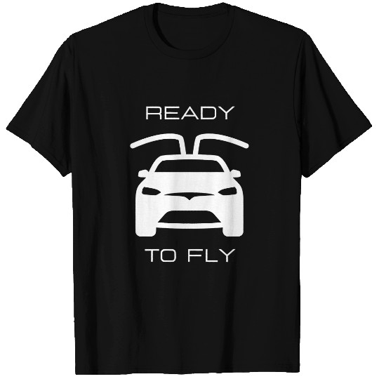 Tesla Model x falcon wings funny Electric Car Shirt