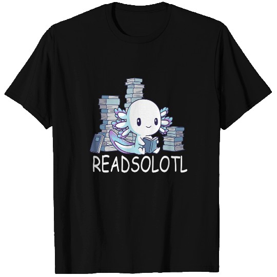 Readsolotl Axolotl Reading Fish Books Lizard T-Shirt