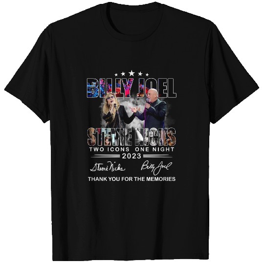 Two Icons One Night Billy Joel Stevie Nick Tour Tshirt
