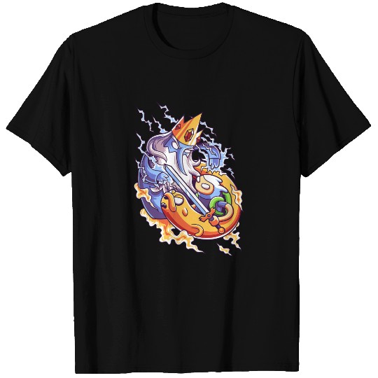 Adventure Time Graphic Tshirt / Finn and Jake vs Ice King T shirt