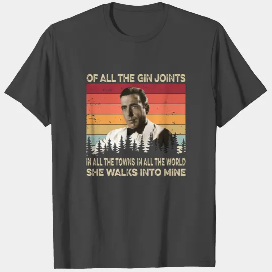 Humphrey Bogart Casablanca Movie Vintage T-Shirt