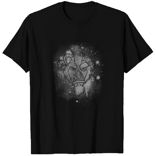 Disneyss Beauty And The Beast Ink Splatter Beast T-Shirts