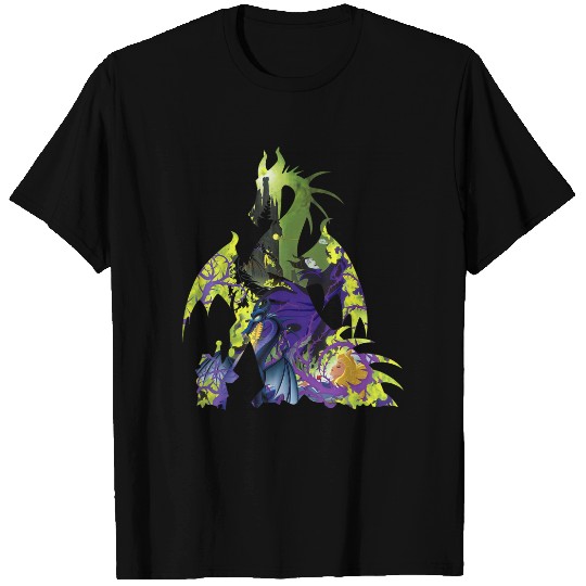Disneyss Sleeping Beauty Maleficent Dragon Silhouette T-Shirts