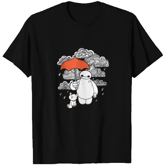 Disney Big Hero 6 Baymax Patterned Clouds T-Shirts