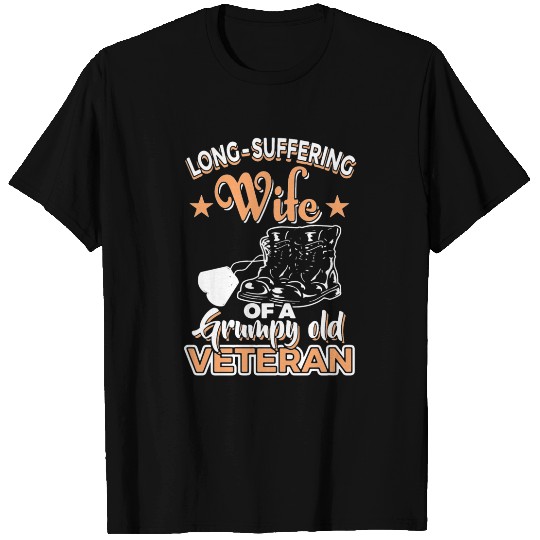 long suffering wife of a grumpy old veteran T-shirt